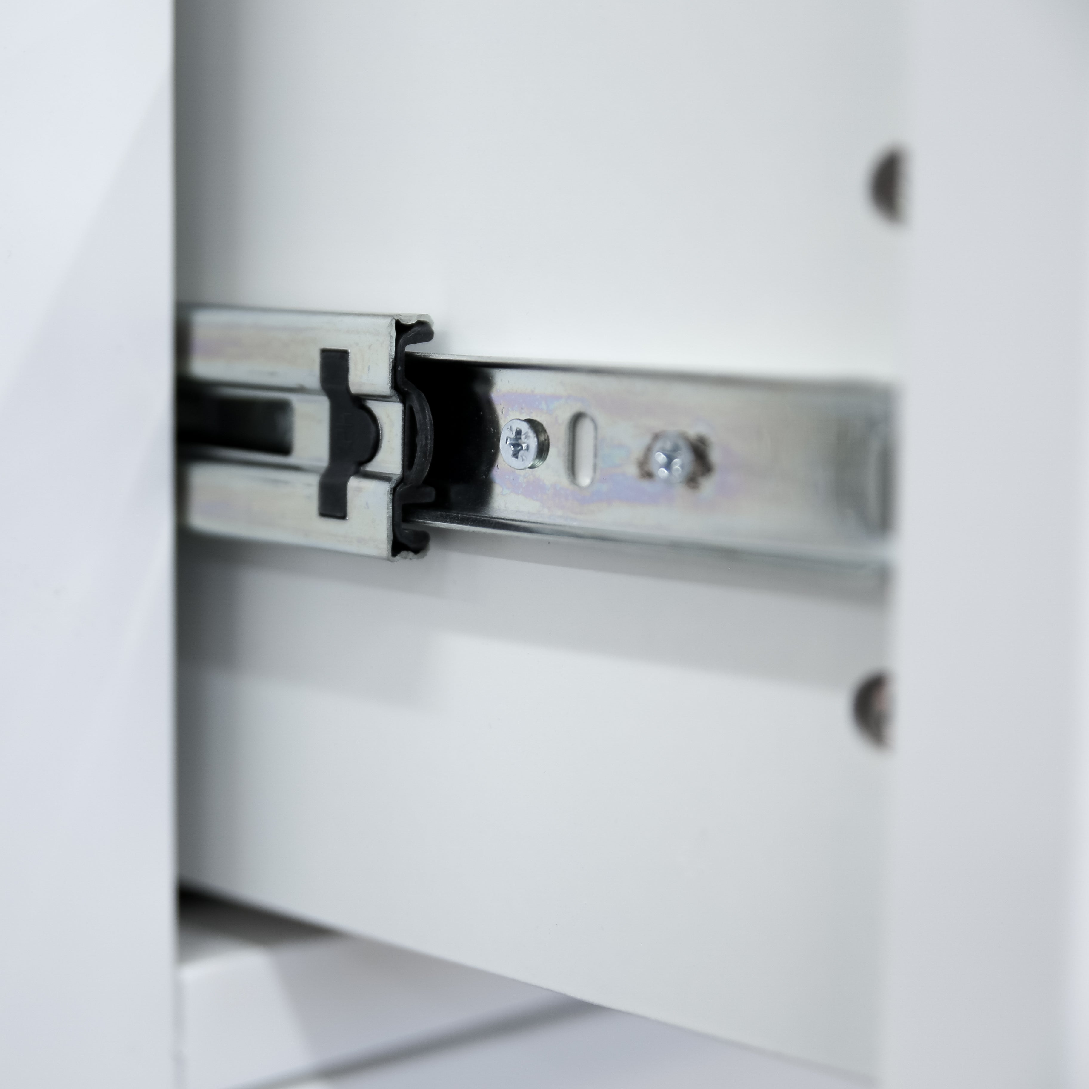 3 Drawers Bedside Table Storage Cabinet Nightstand End Tables - White