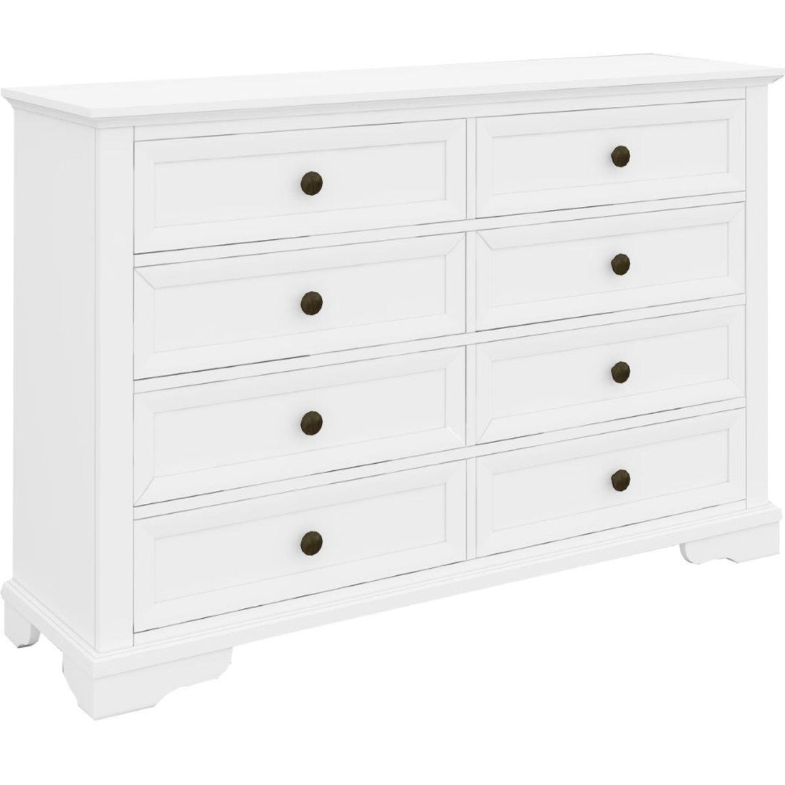 Dresser 8 Chest of Drawers Bedroom Acacia Timber Storage Cabinet - White