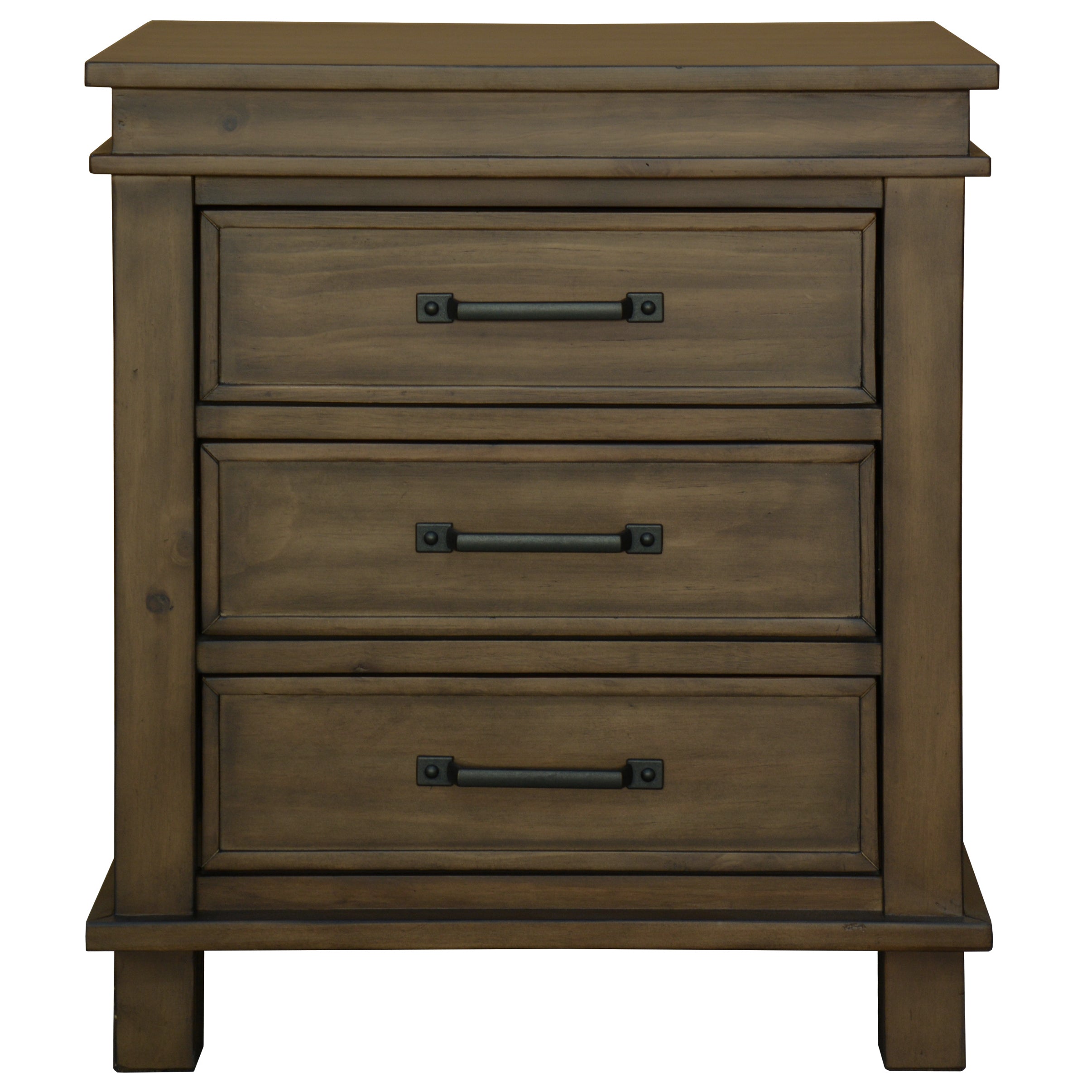 5pc Queen Bed Suite Bedside Dresser Bedroom Furniture Package - Rustic Grey