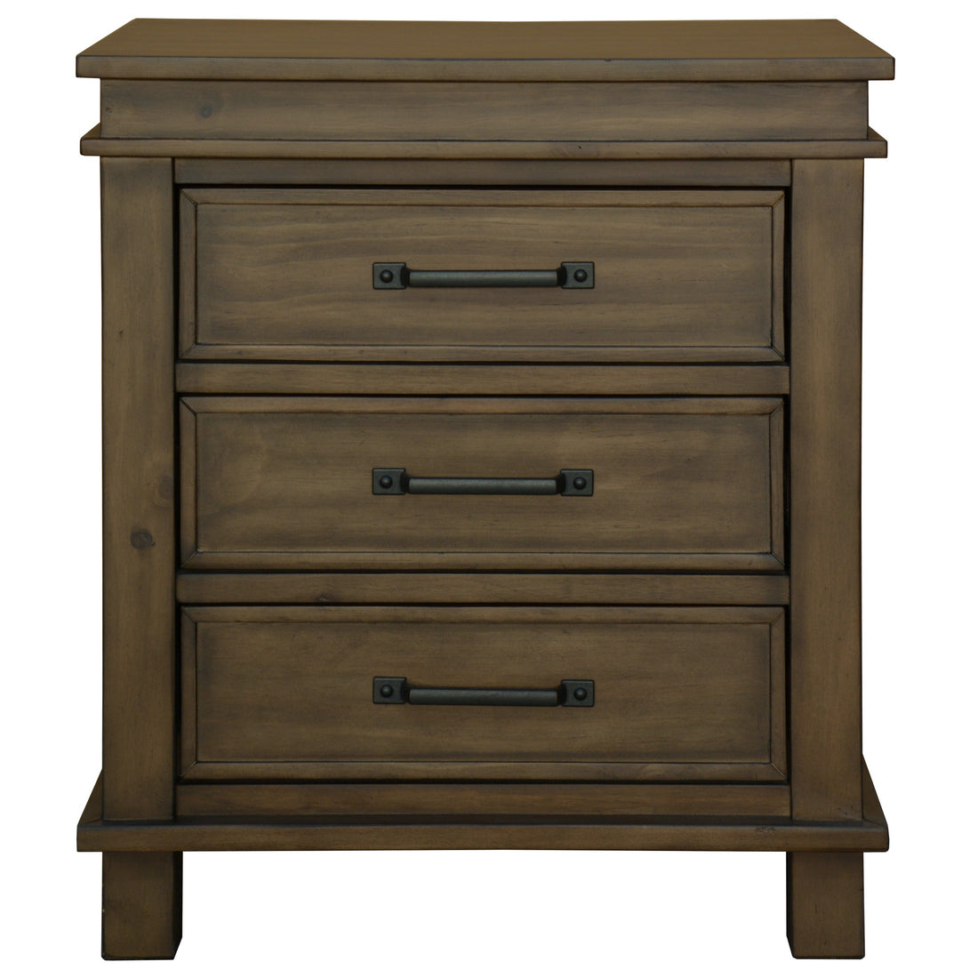 5pc Queen Bed Suite Bedside Dresser Bedroom Furniture Package - Rustic Grey