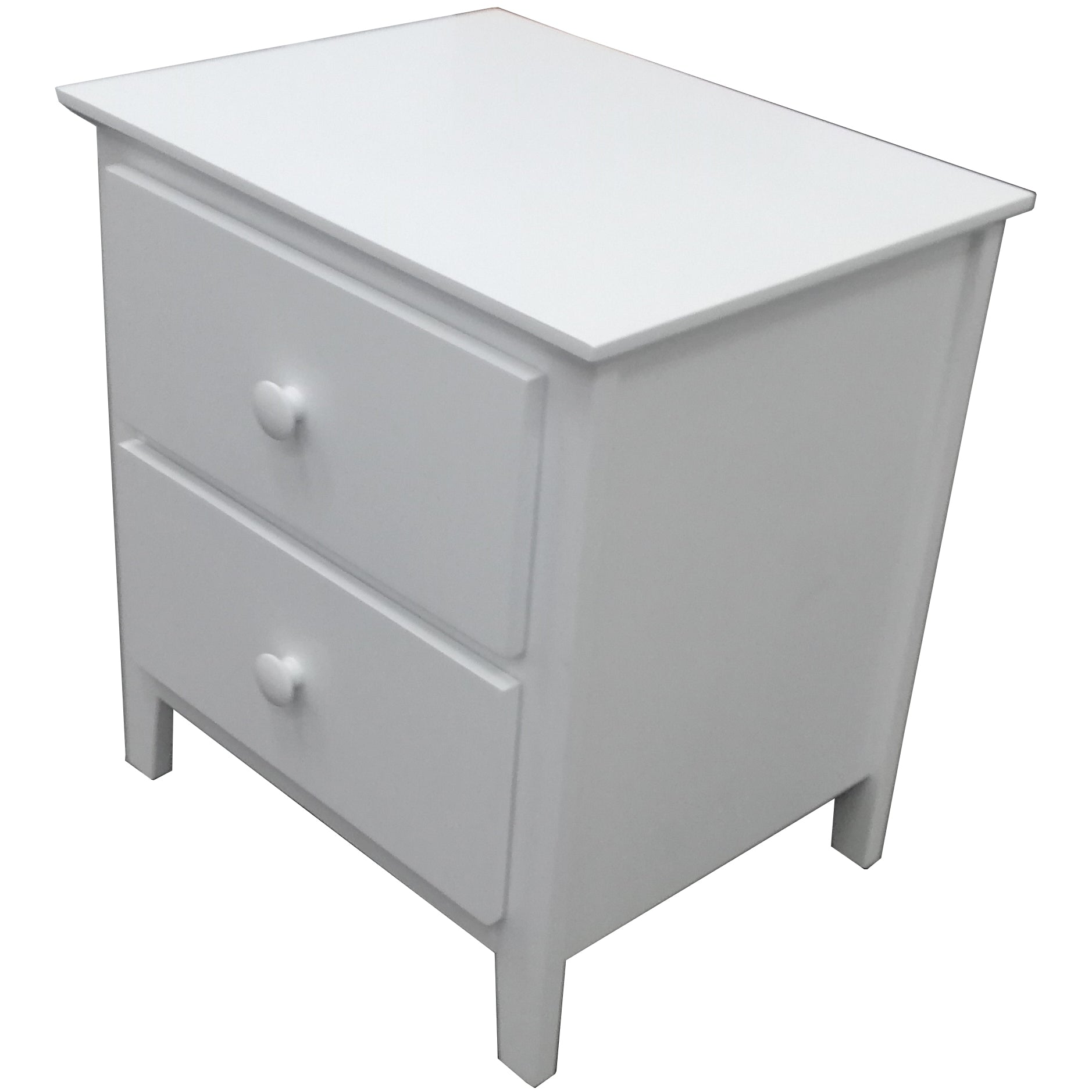 3 Pc Bedside Tallboy Bedroom Set Drawers Nightstand Storage Cabinet -WHT