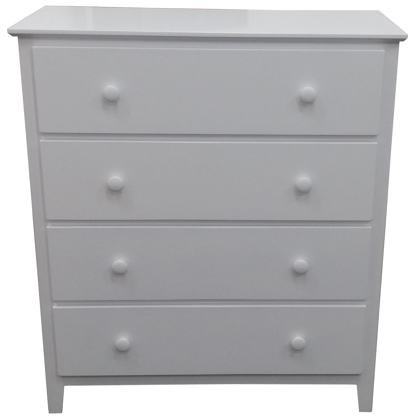 4pc Double Bed Suite Bedside Tallboy Bedroom Set Furniture Package -WHT