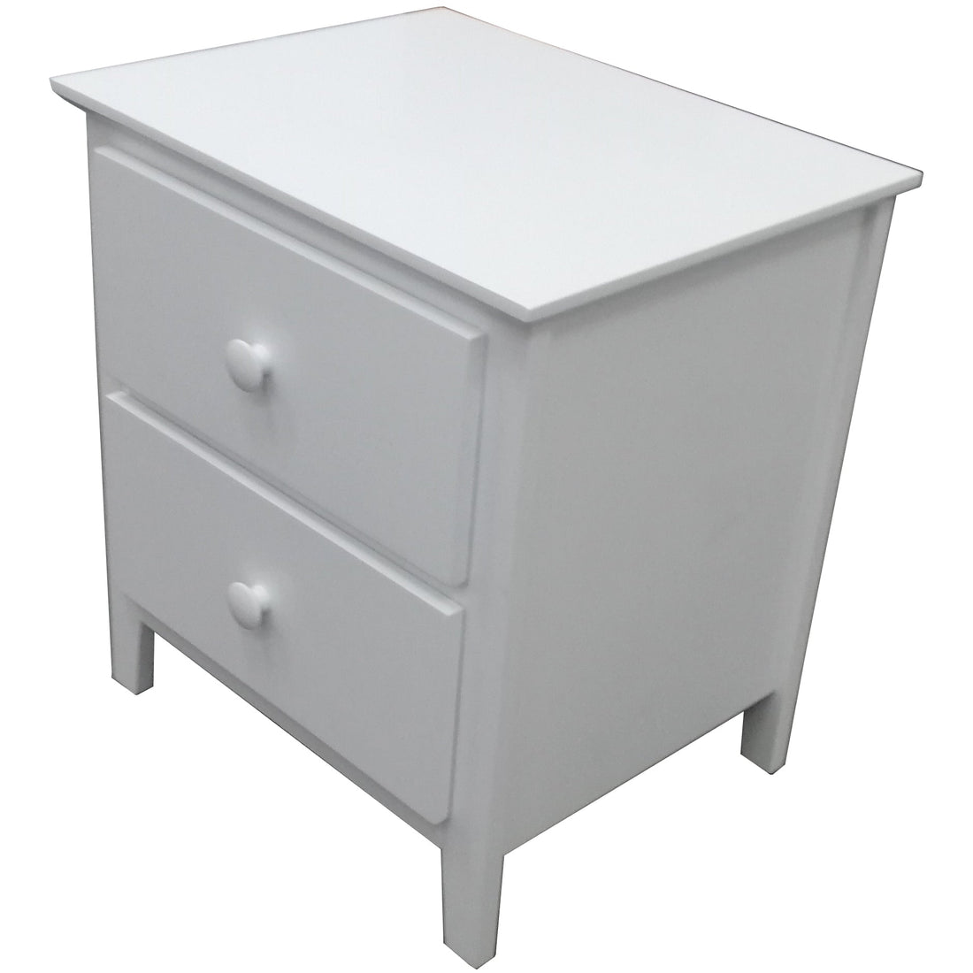 4pc Double Bed Suite Bedside Tallboy Bedroom Set Furniture Package -WHT