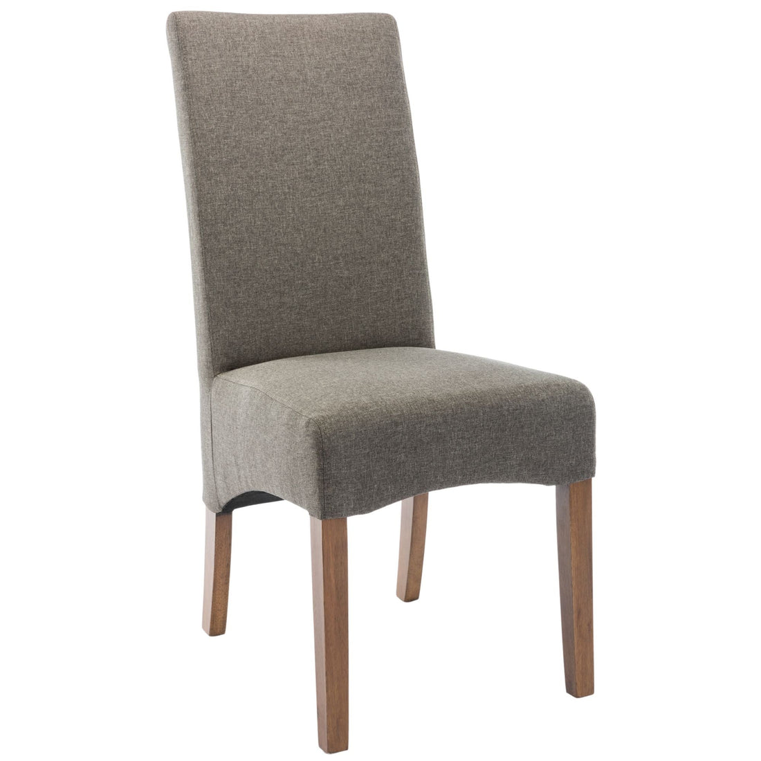 Set of 6 Fabric Upholstered Dining Chair Solid Pine Wood Furniture - Grey