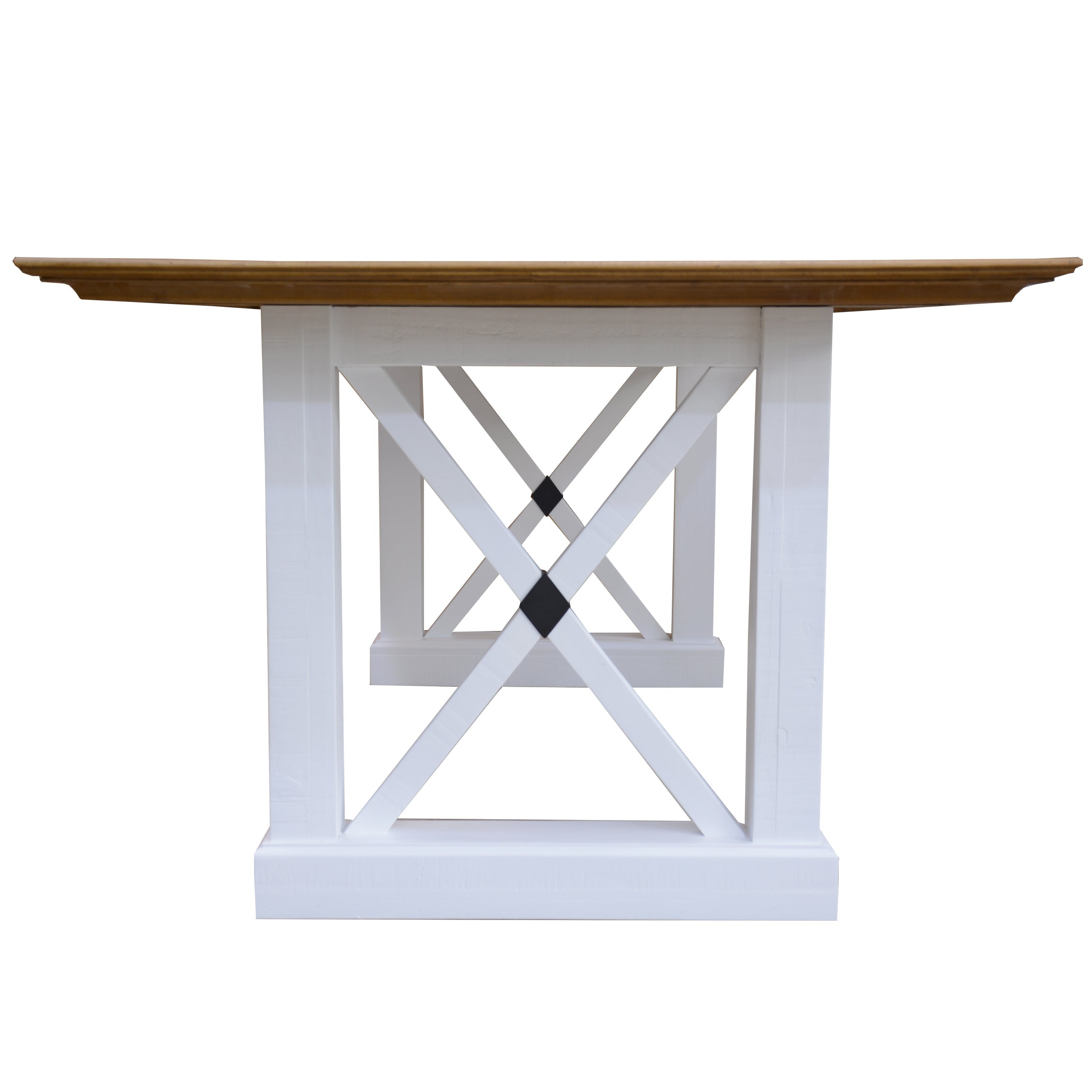 7pc Dining Set 200cm Table 6 Chair Pine Wood Hampton Furniture - Grey