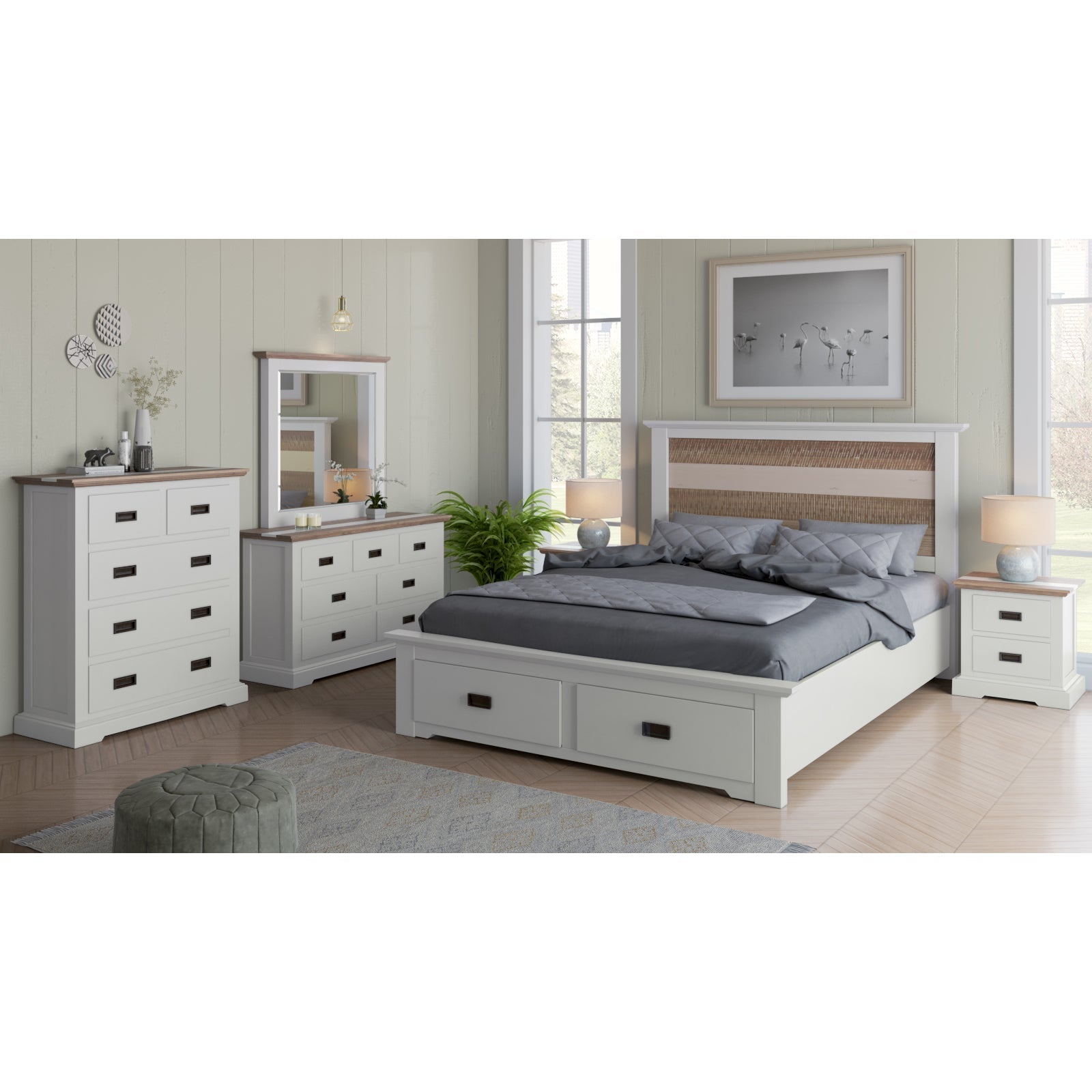 7 Chest of Drawers Solid Wood Storage Cabinet - Multi Color