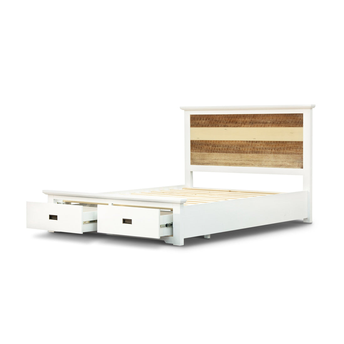 5pc Queen Bed Frame Suite Bedside Dresser Furniture Package -Multi Color