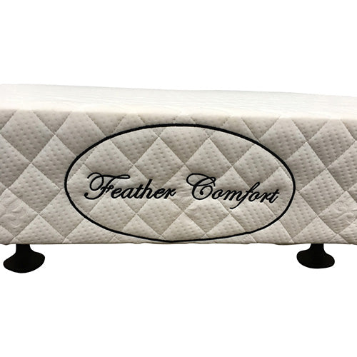 Double Size Mattress Base Ensemble Solid Wooden Slat in Beige with Removable Cover