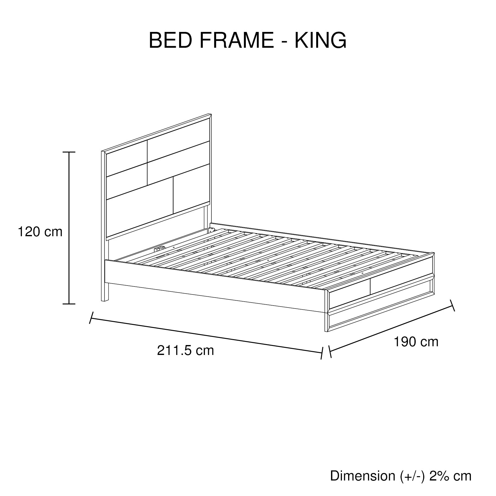 5 Pieces King Size Bedroom Suite made in Solid Wood