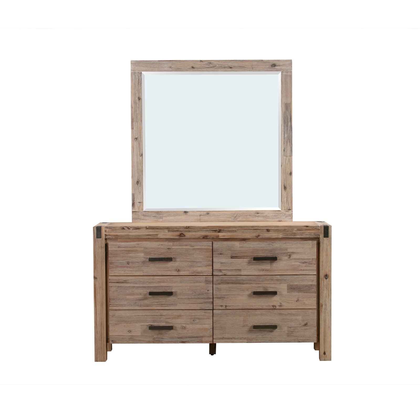5 Pieces Queen Size Bedroom Suite in Solid Wood