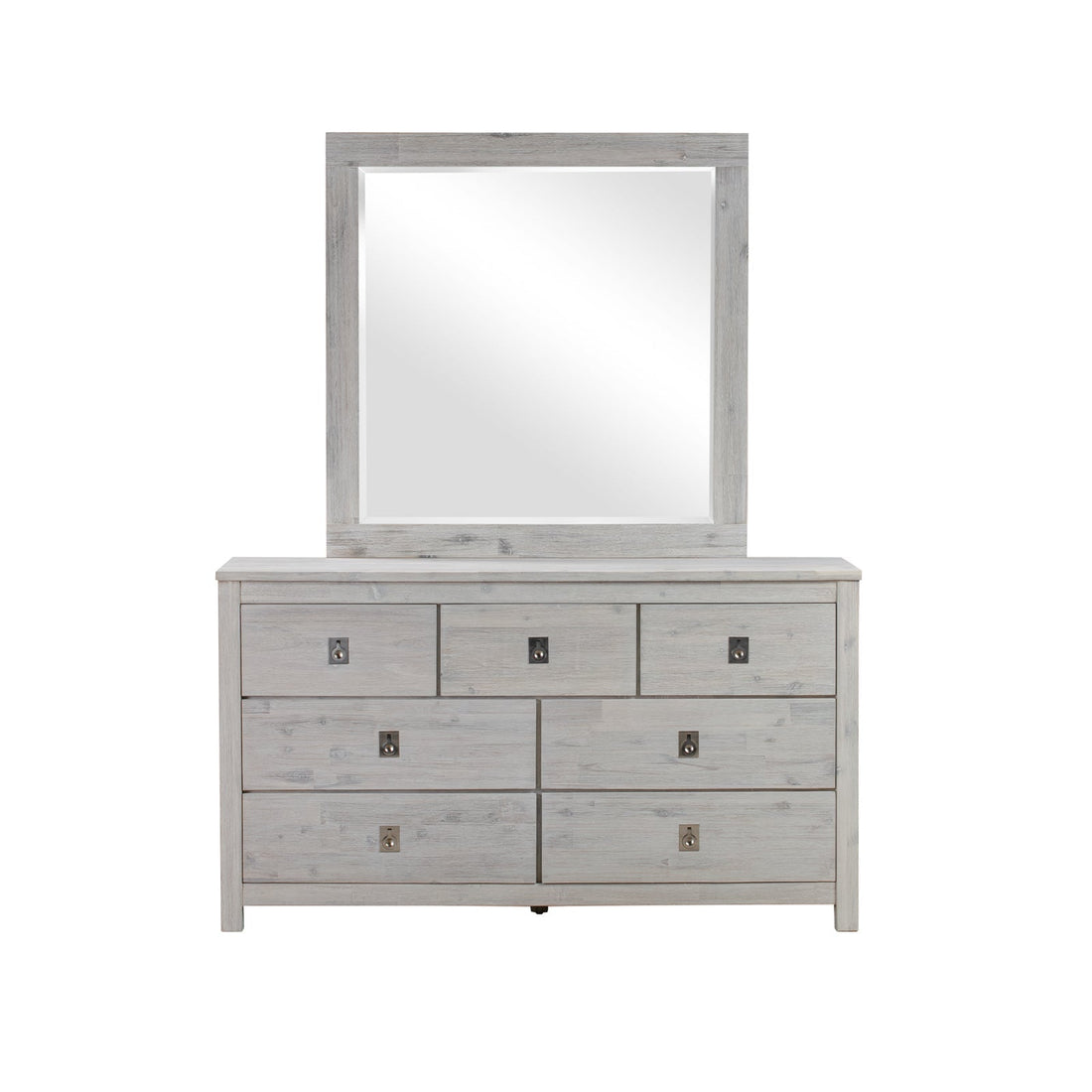 4 Pieces Queen Size Bedroom Suite with Solid Acacia Wood