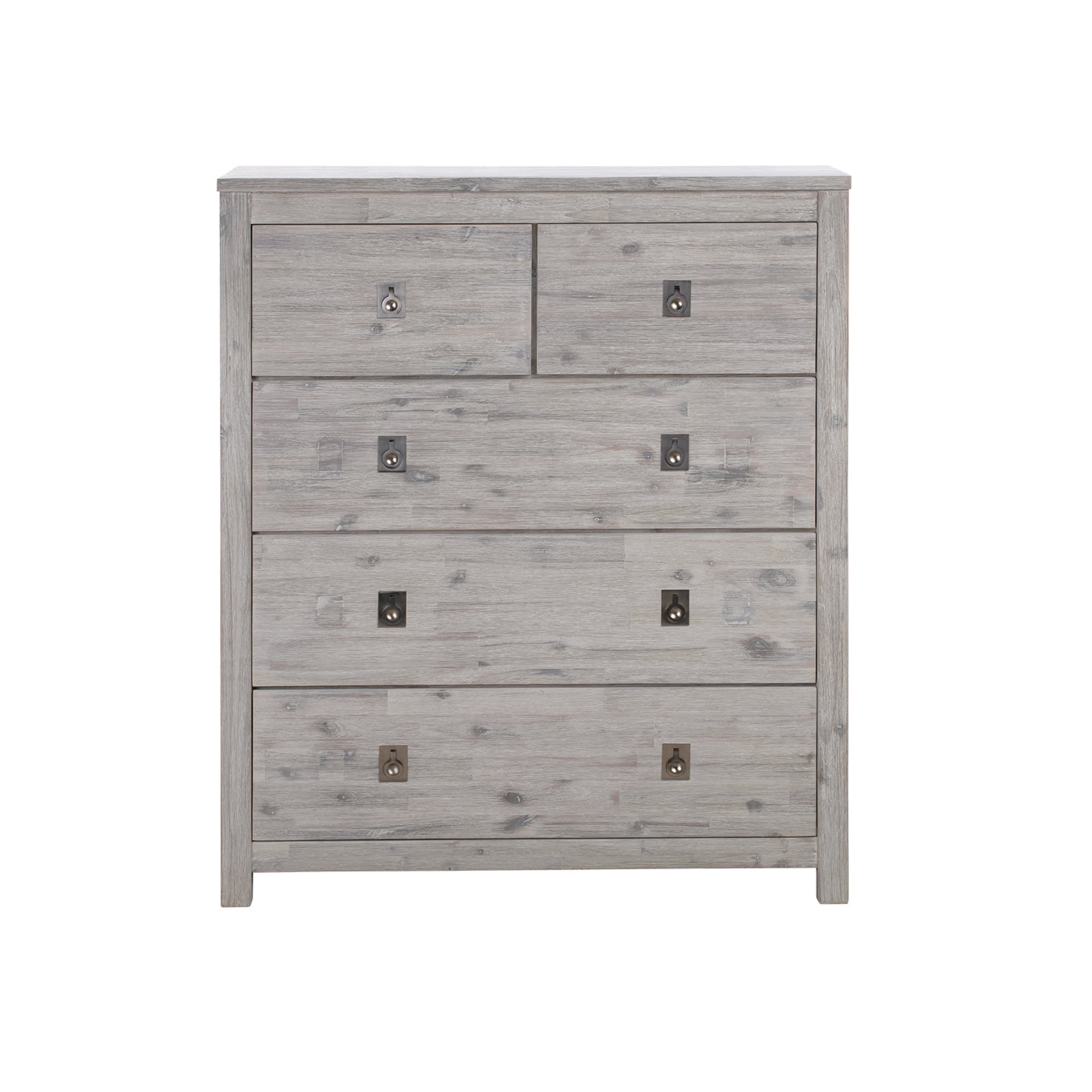 5 Pieces Queen Size Bedroom Suite with Solid Acacia Wood