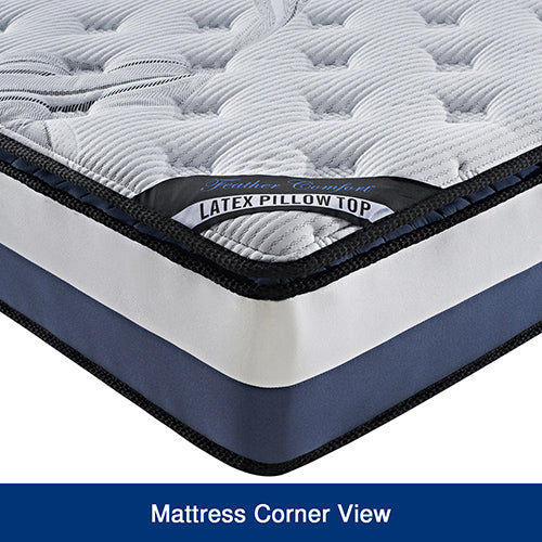 King Size Mattress Latex Pillow Top Pocket Spring Foam Medium Firm