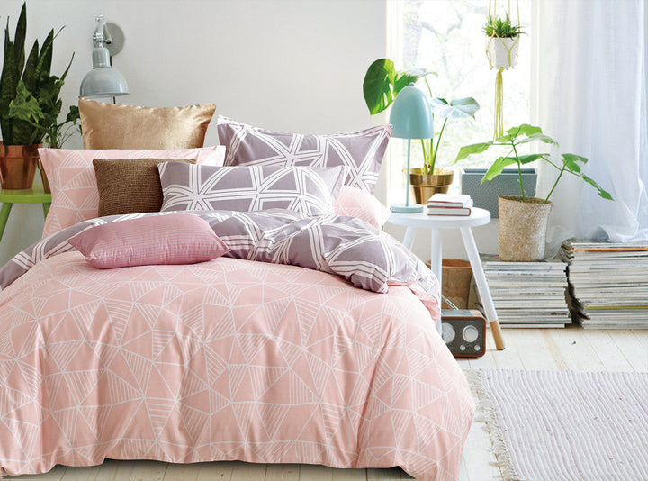 100% cotton reversible quilt cover set-queen size
