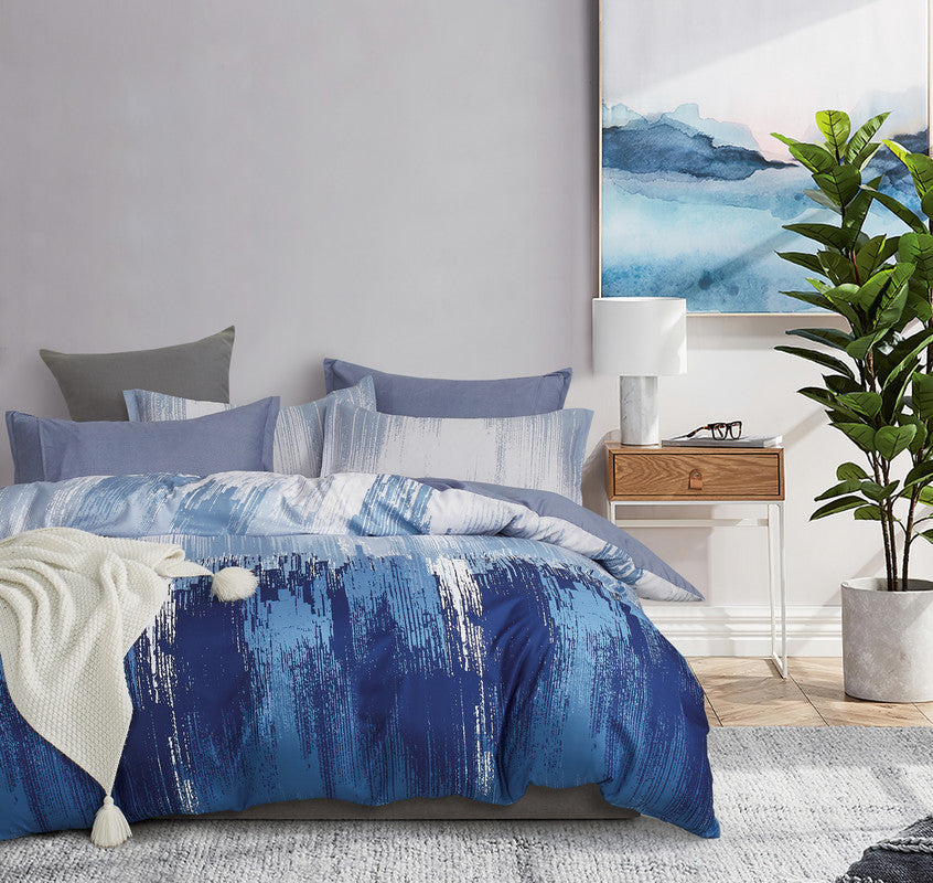 Microfiber reversible quilt cover set-super king size