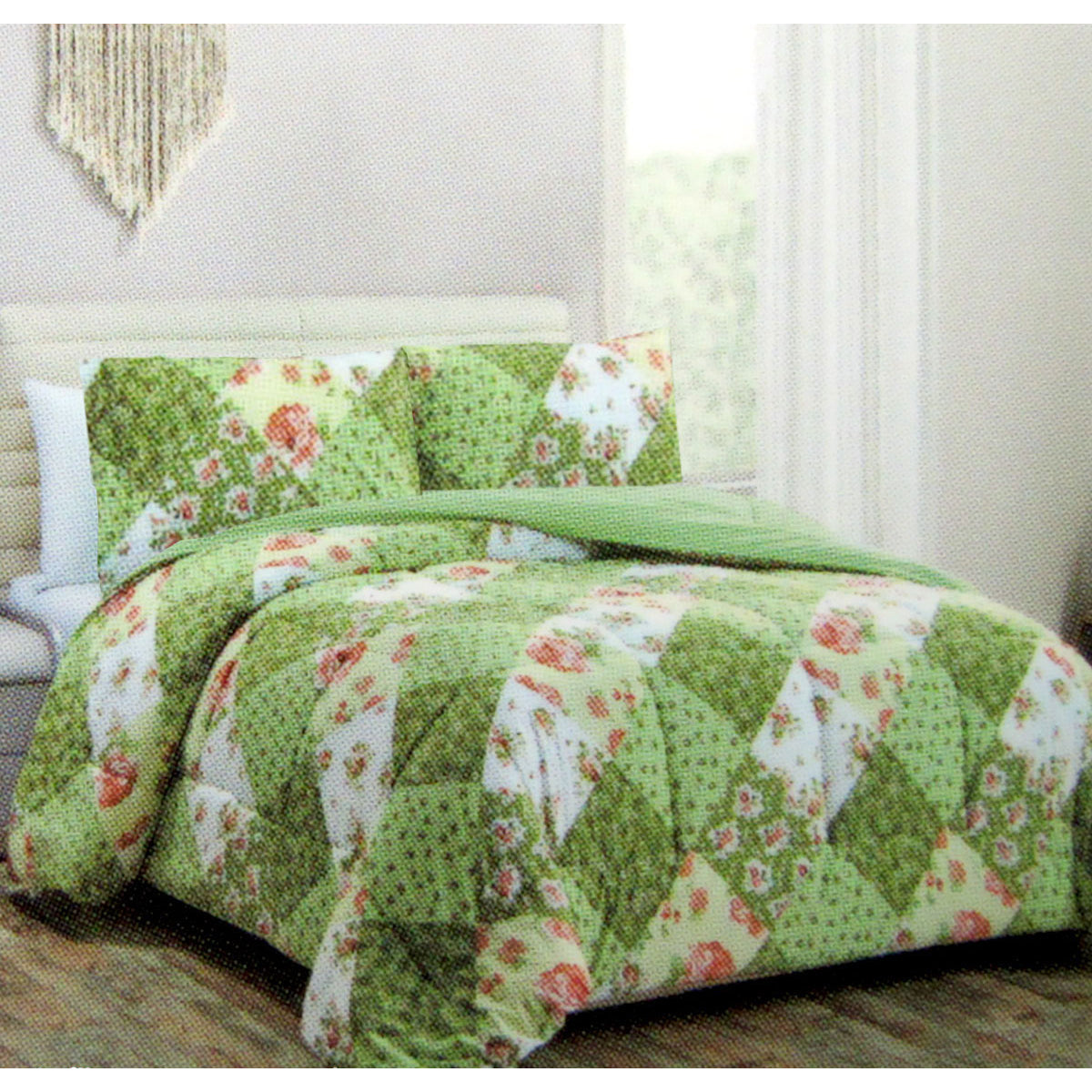 3 Pce Light Weight Microfiber Comforter Set Padini Queen/King