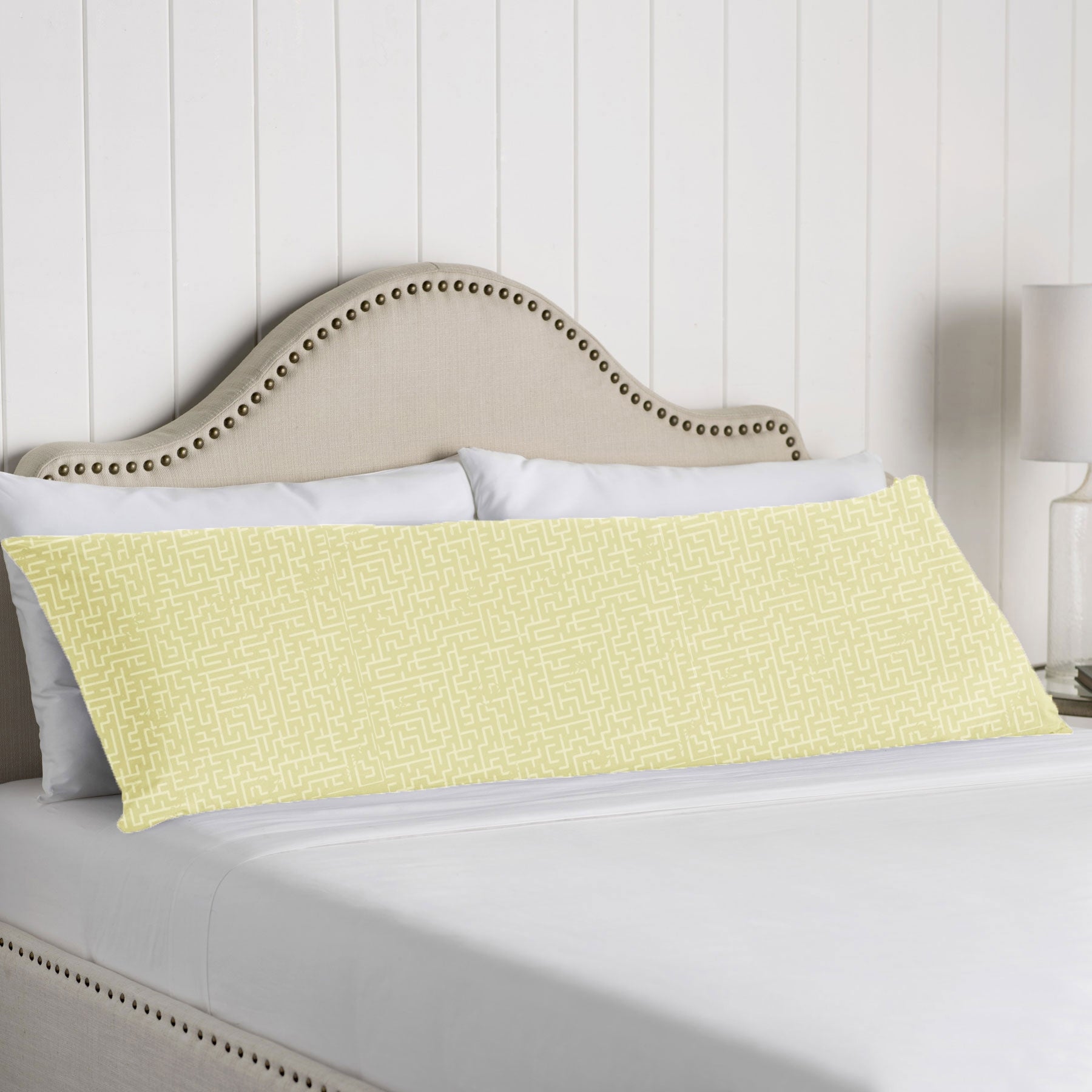 100% Cotton Body Pillowcase Maze Rich Cream