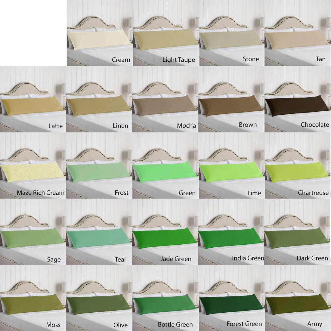 100% Cotton Body Pillowcase Maze Rich Cream