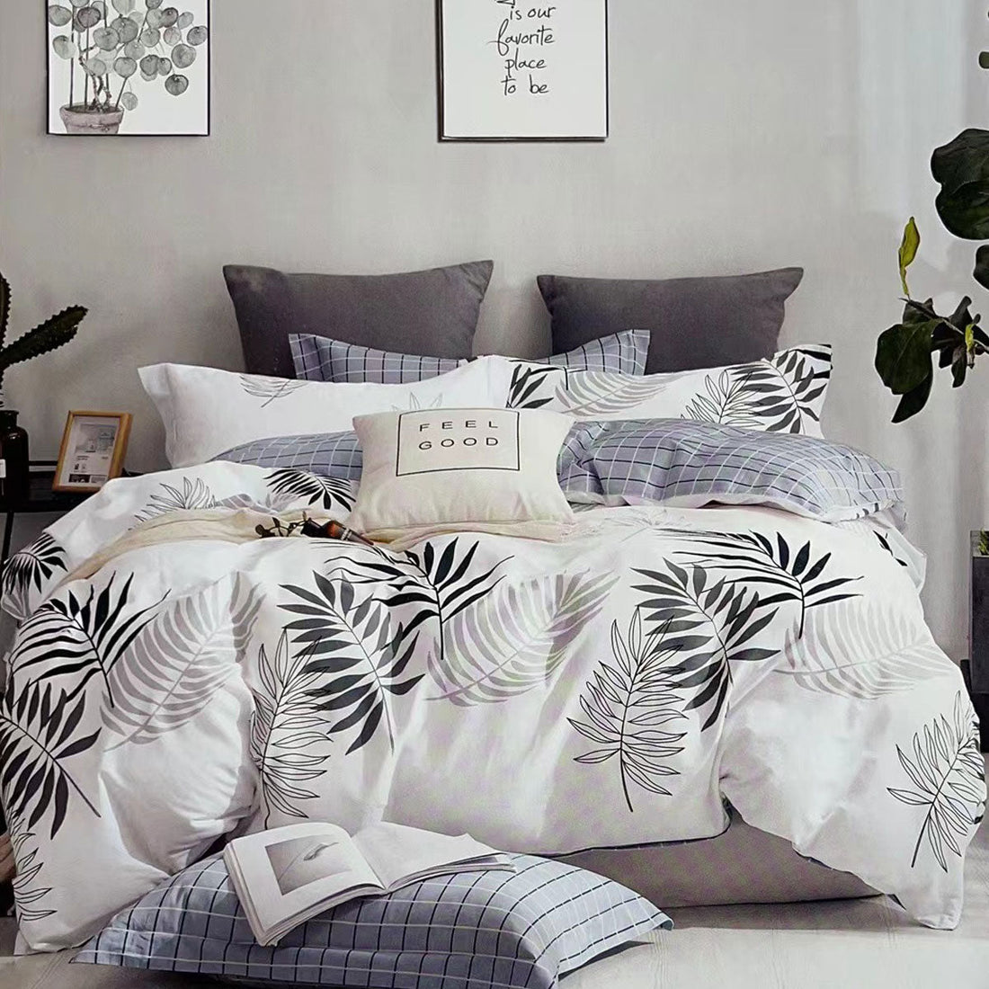 100% Cotton Reversible Quilt Cover Set Queen