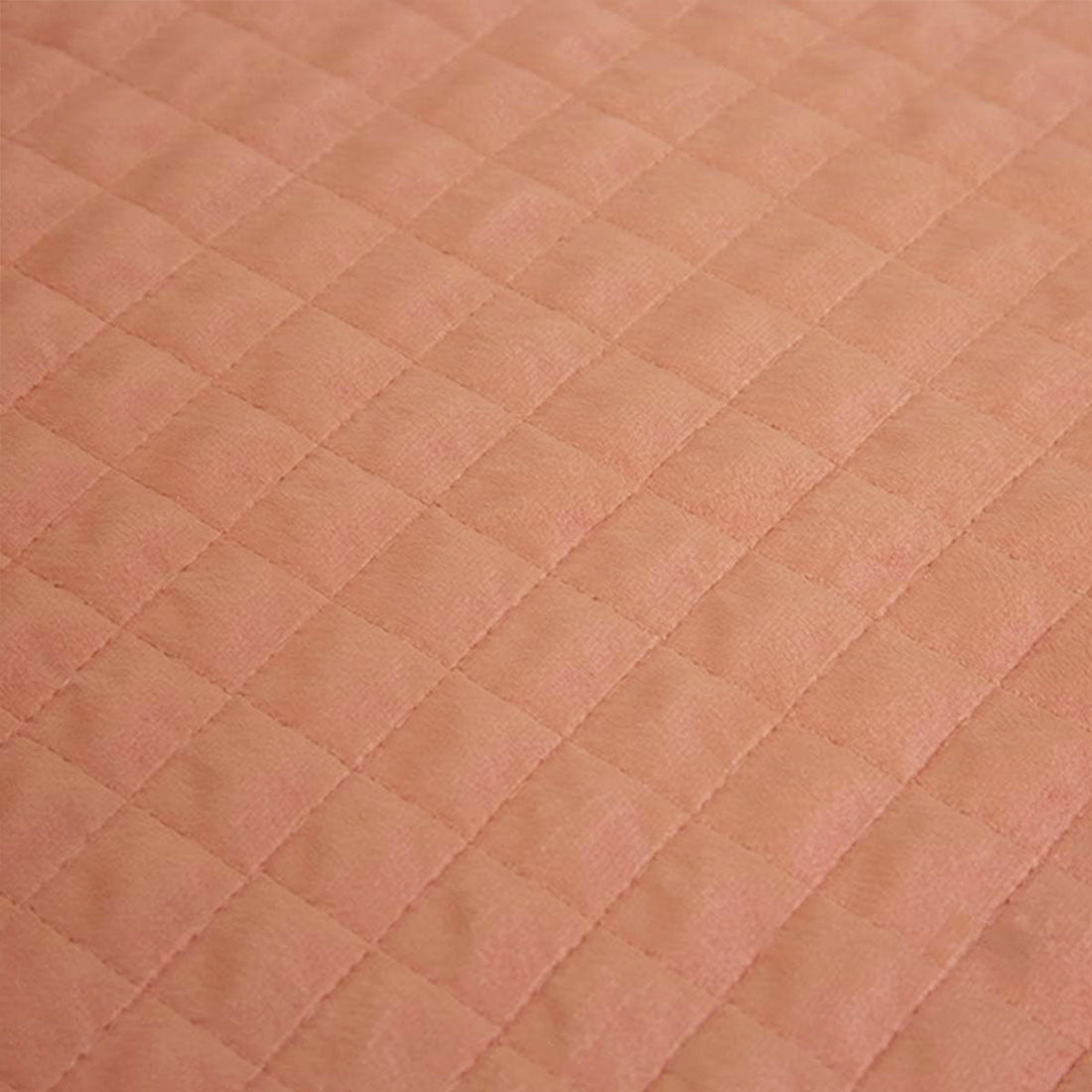Adela Clay Pink Velvet Quilted Coverlet Set Queen/King