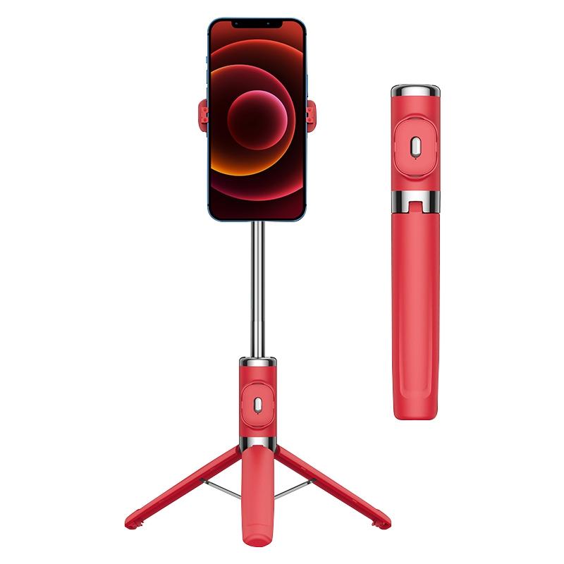 Wireless Selfie Stick with Remote Tripod - Compact Design - Black