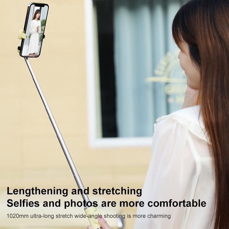Wireless Selfie Stick with Remote Tripod - Compact Design - Green