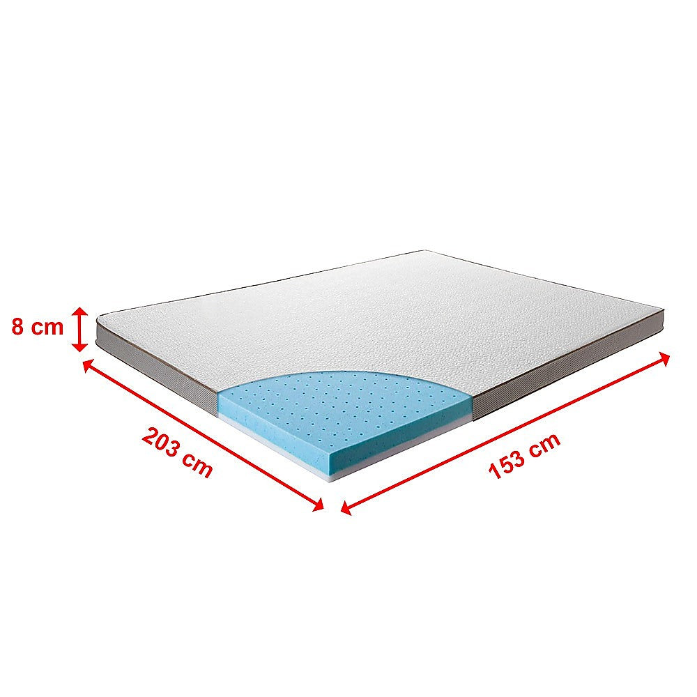 Queen Memory Foam Mattress Topper Cooling Gel Infused CertiPUR Approved