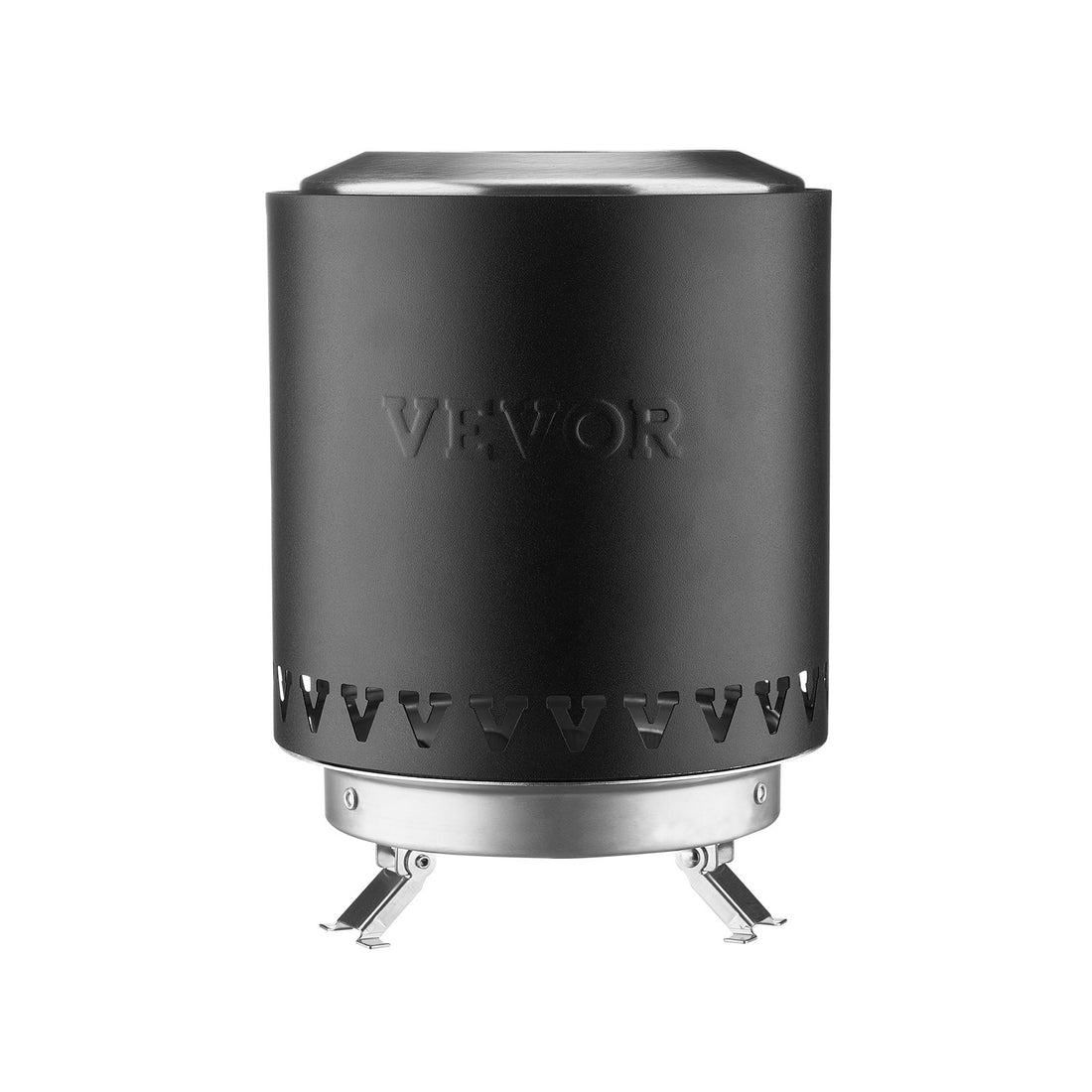 VEVOR Tabletop Fire Pit 6 inch Stainless Steel Fireplace Indoor Outdoor Black