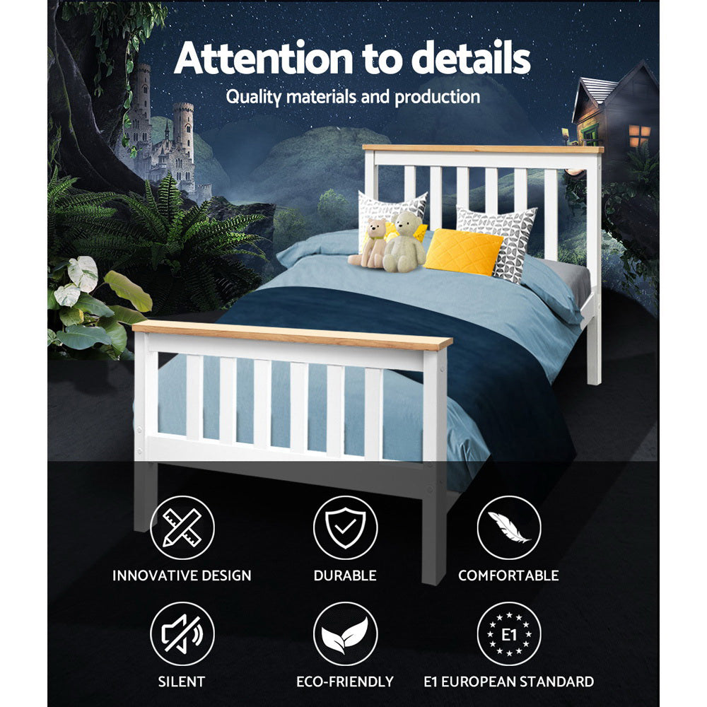 Artiss Single Wooden Bed Frame Furniture Kids