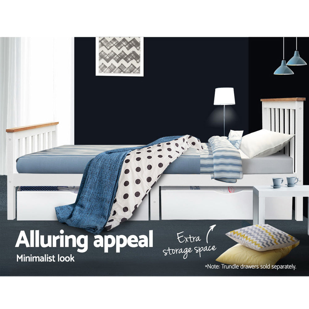 Artiss Single Wooden Bed Frame Furniture Kids