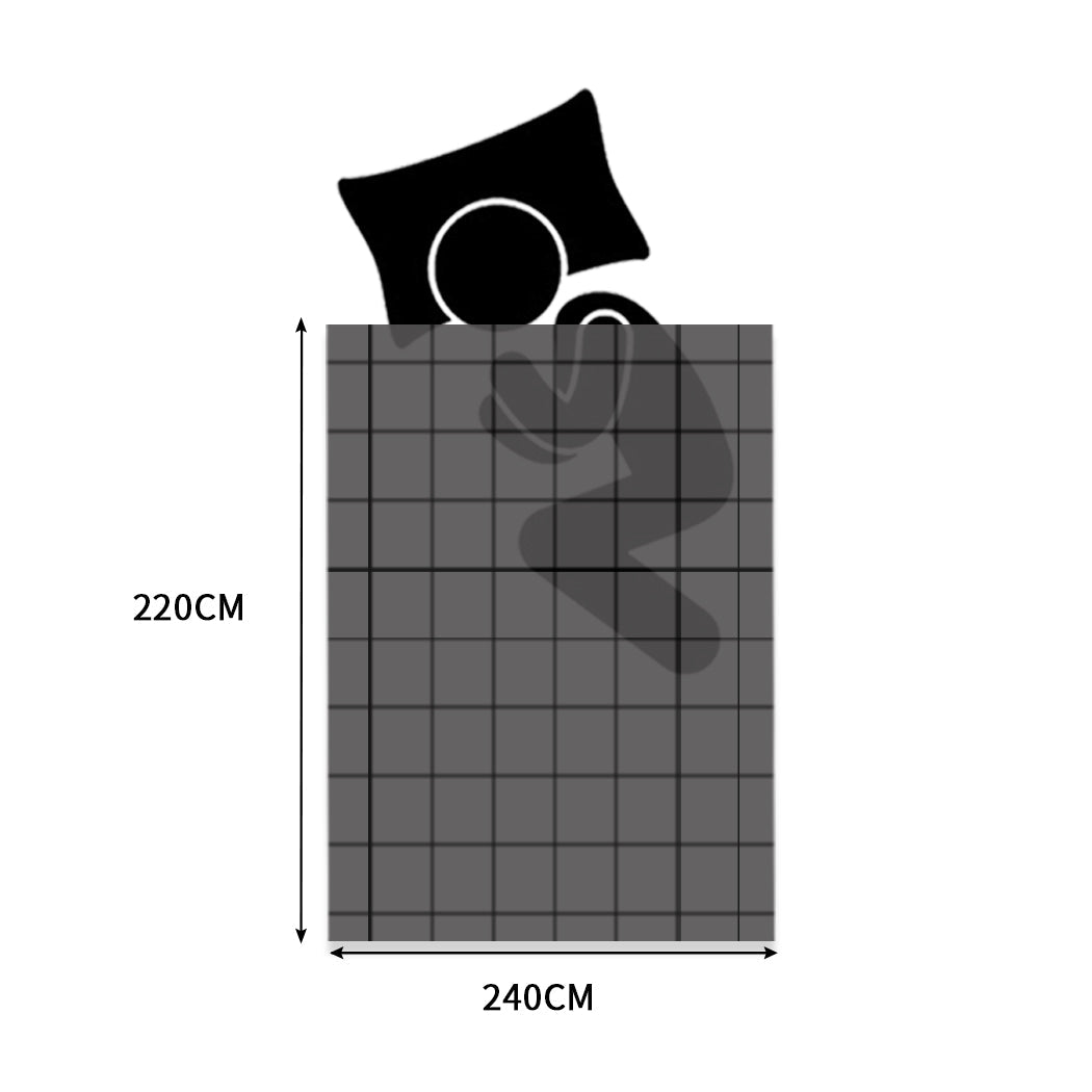 Waylon Throw Ultra-Soft Blanket 320gsm 220x240cm Warm - Dark Grey